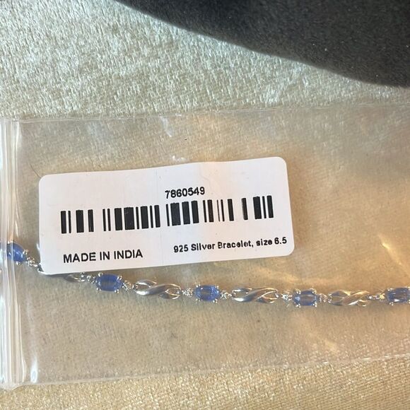 Kashmir Kyanite Bracelet in Rhodium over Sterling Silver 6.5” - Picture 10 of 12